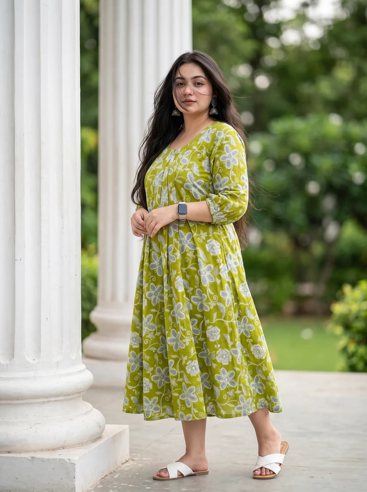 FLORAL PRINT LONG DRESS